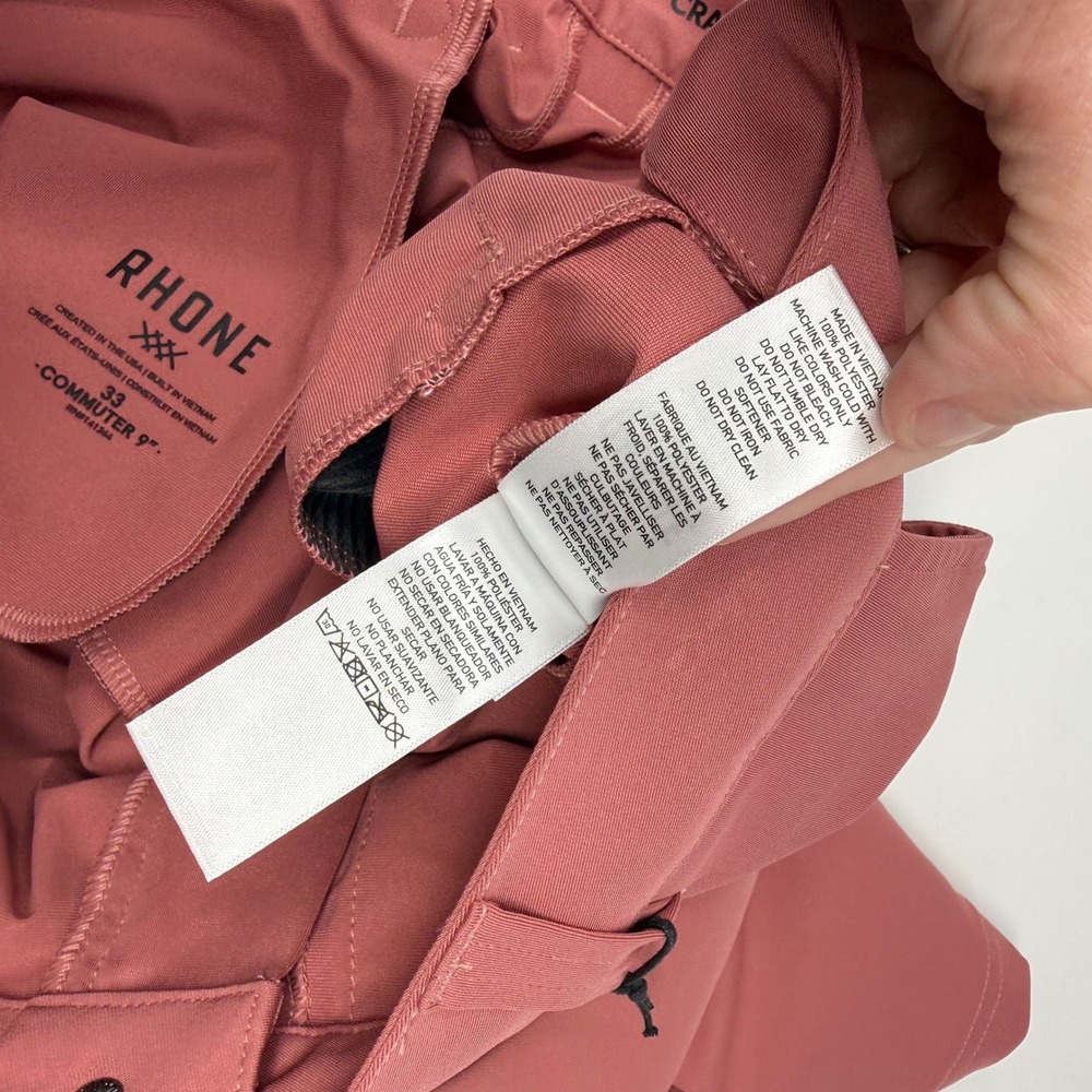 RHONE Men's Hybrid Shorts in Dusty Rose - Picture 6 of 6